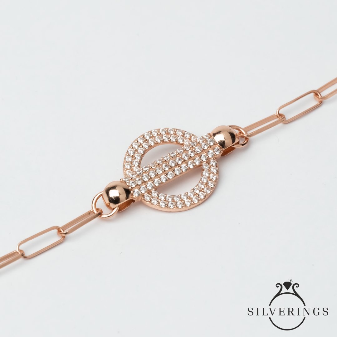 By hook or crook Rose Gold Bracelet - Silverings