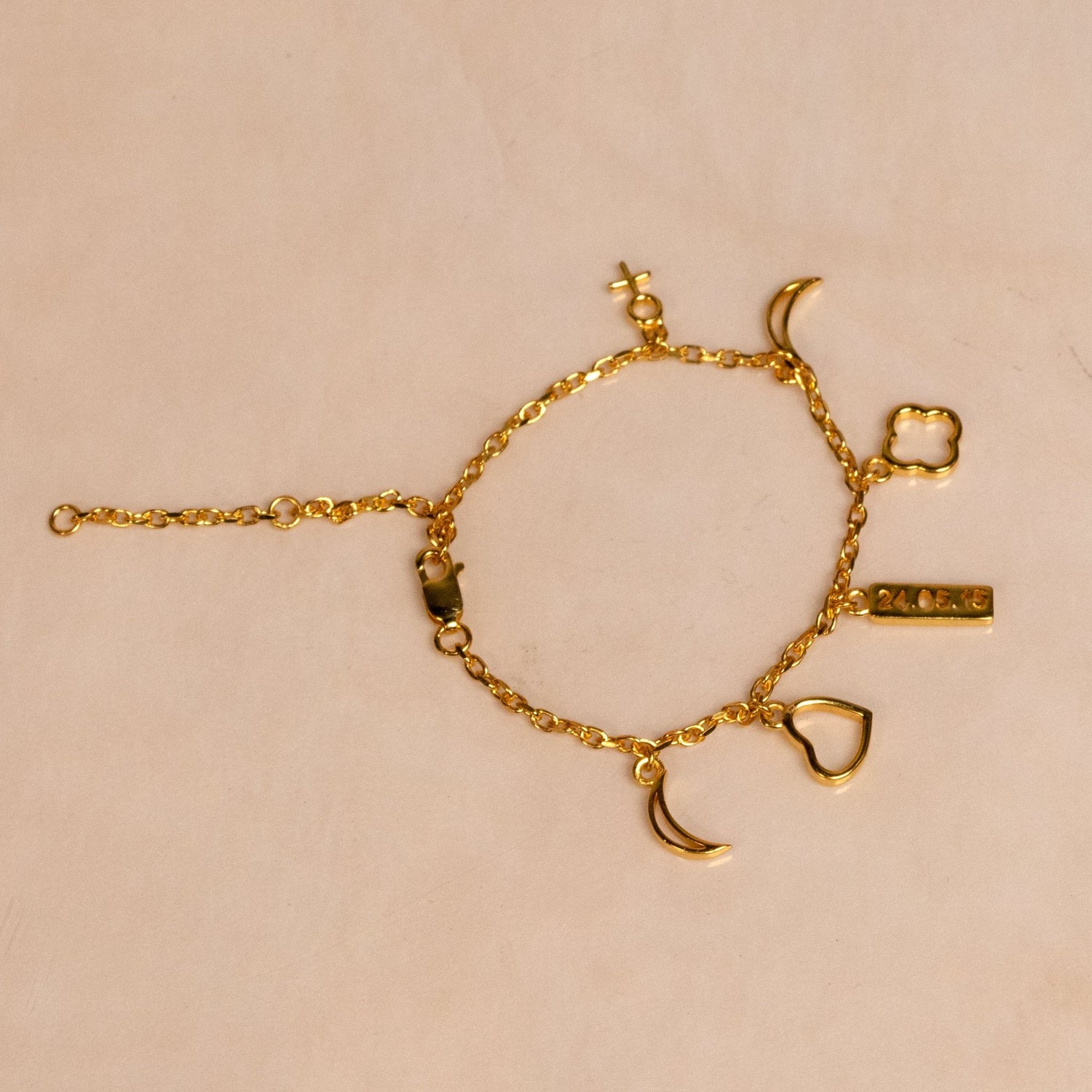 Charm My Way Gold Bracelet - Silverings