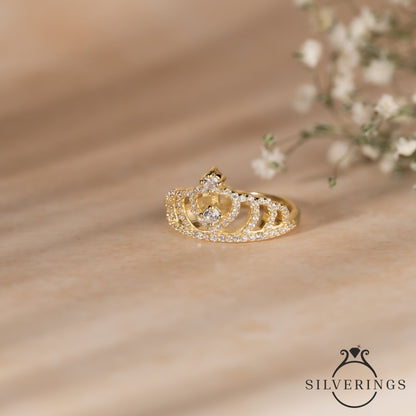 Crown Princess Zircon Ring - Silverings