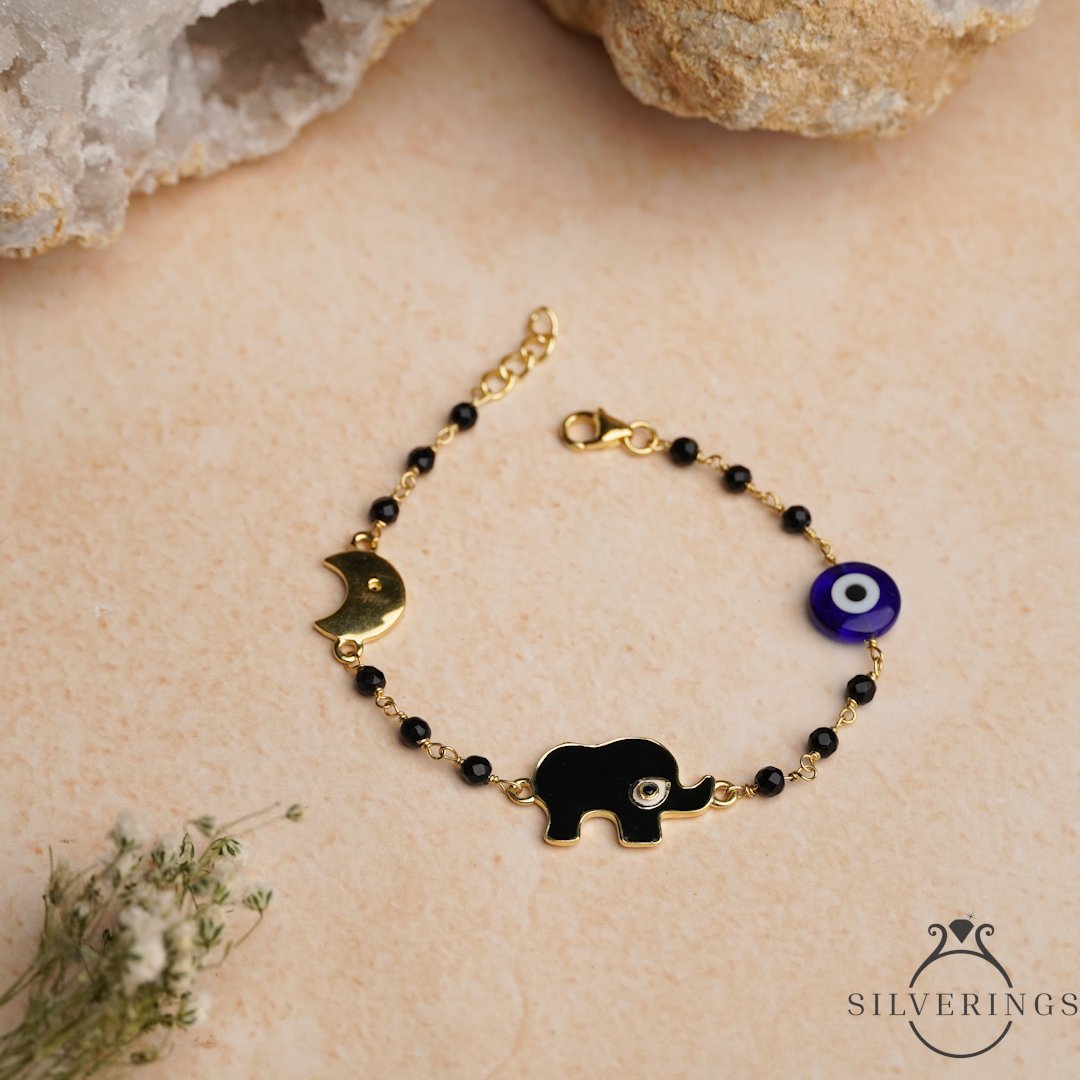 Elephant Nazar Bracelet - Silverings