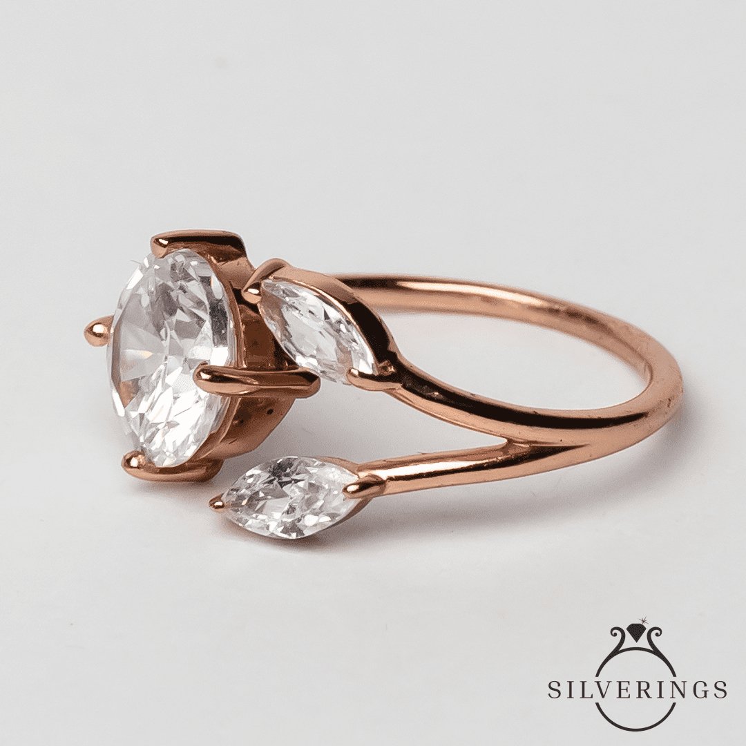 Grow around me Rose Gold Zircon Ring - Silverings