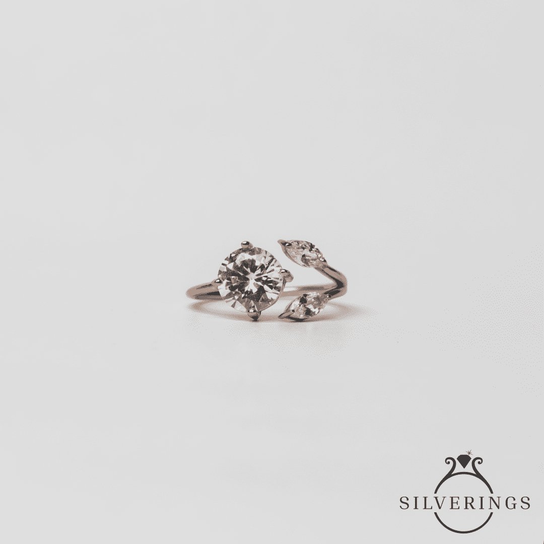 Grow around me Rose Gold Zircon Ring - Silverings