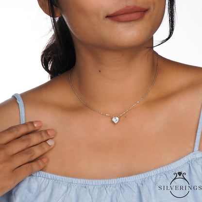 Heart full of Love Zircon Necklace - Silverings