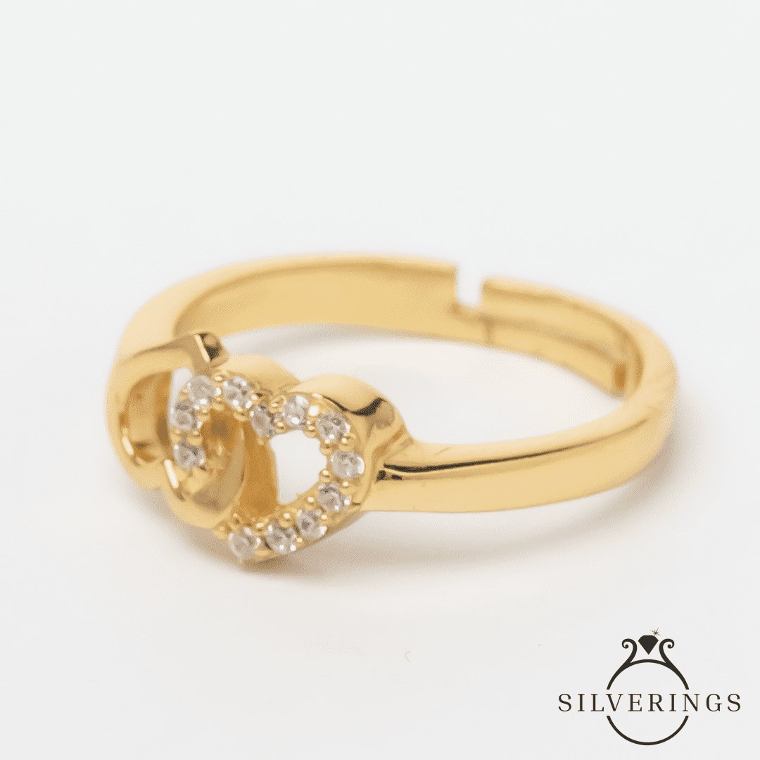 Heart to Heart Zircon Ring - Silverings