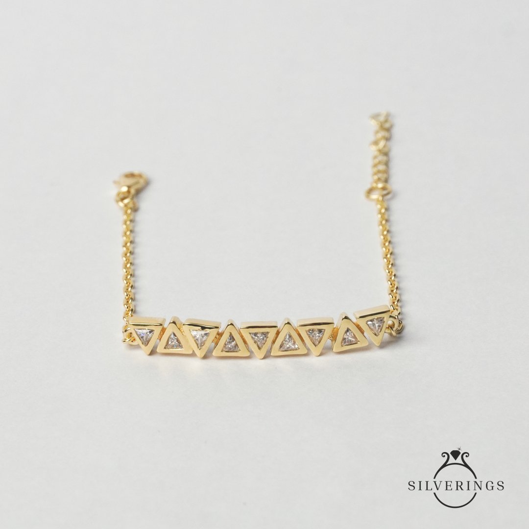 High Society Zircon Gold Bracelet - Silverings