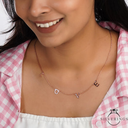 L.O.V.E Rose Gold Necklace - Silverings