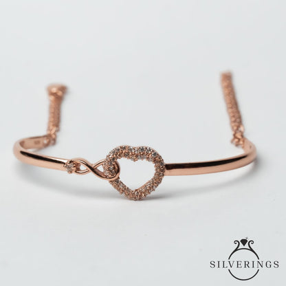 Love you till Infinity Rose Gold Bracelet - Silverings