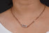 SILVERINGS 925 STERLING MOTHER OF PEARL ROSE GOLD LINK CHAIN - Silverings