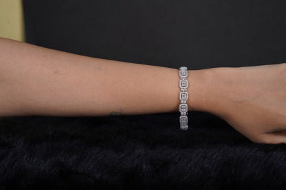 SILVERINGS 925 STERLING PRECIOUS SILVER TENNIS BRACELET - Silverings