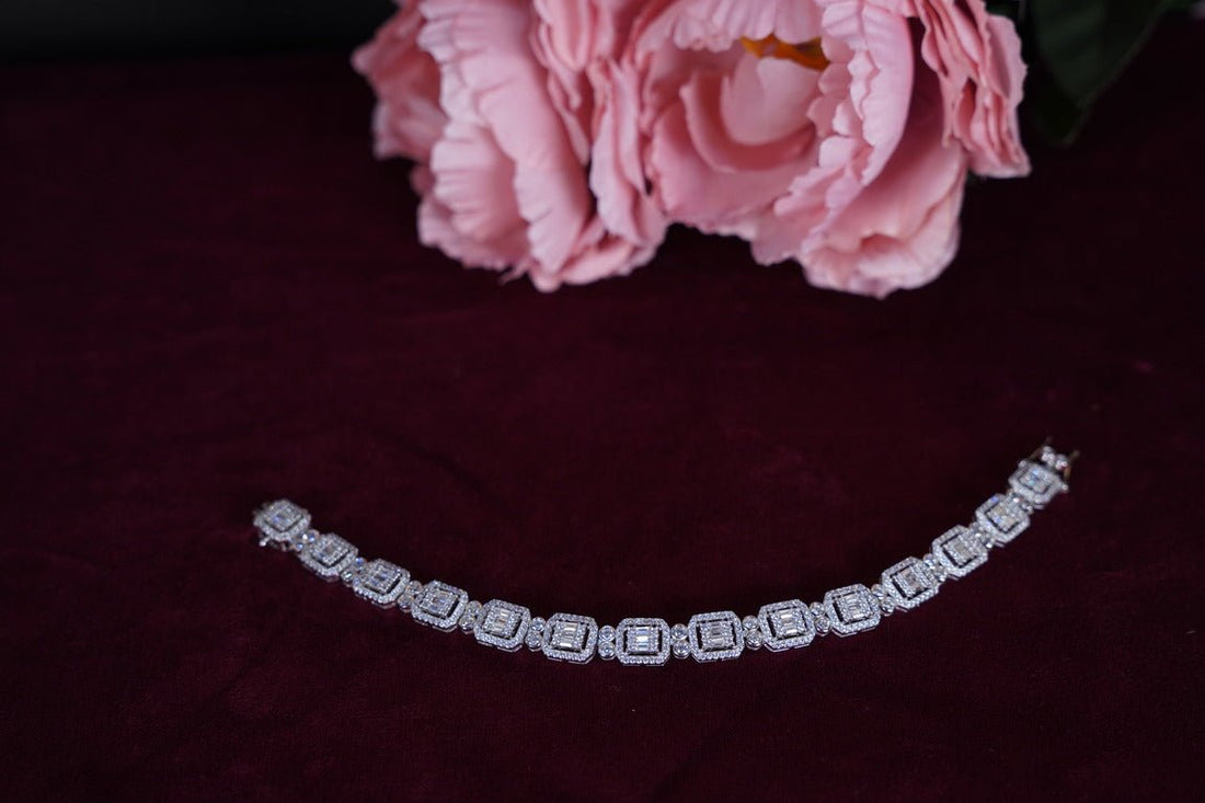 SILVERINGS 925 STERLING PRECIOUS SILVER TENNIS BRACELET - Silverings