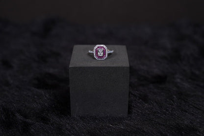 SILVERINGS 925 STERLING ROYAL RUBY SILVER RING - Silverings