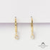 Solitaire Drop Hoop Gold Earrings - Silverings