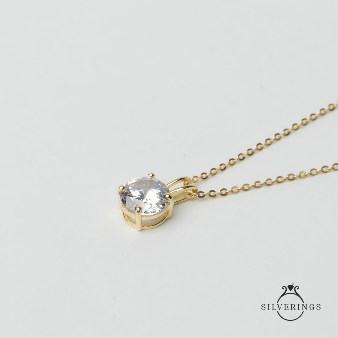 Solitaire Zircon Necklace - Silverings