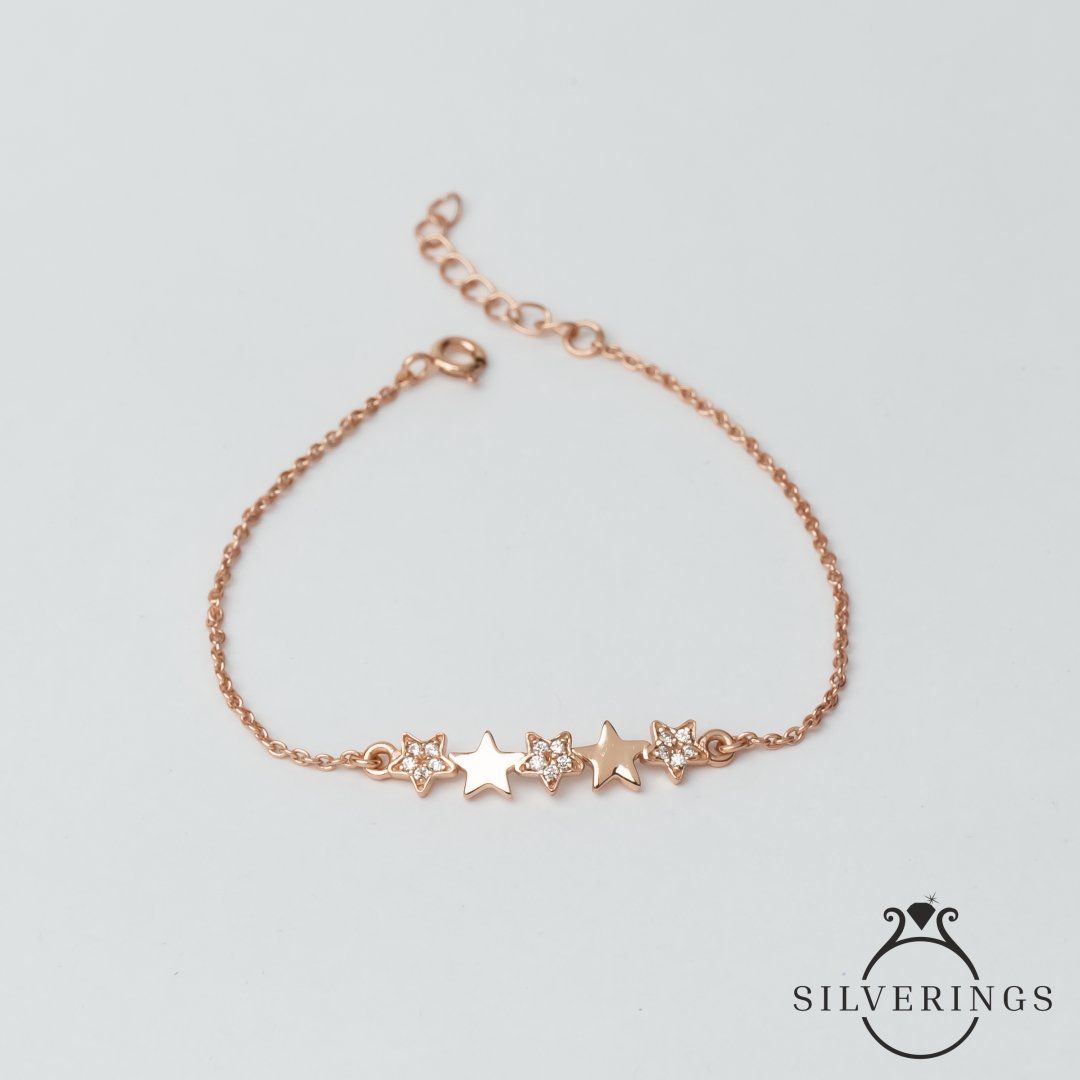 Starry Way Rose Gold Bracelet - Silverings