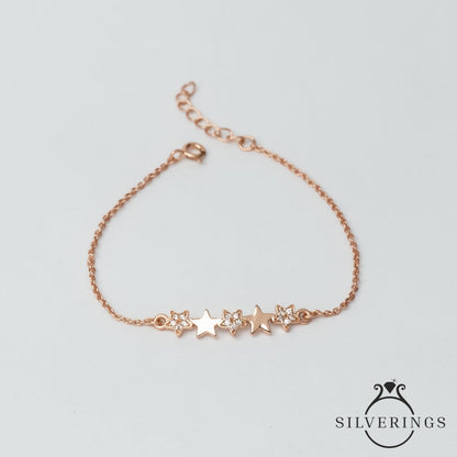 Starry Way Rose Gold Bracelet - Silverings