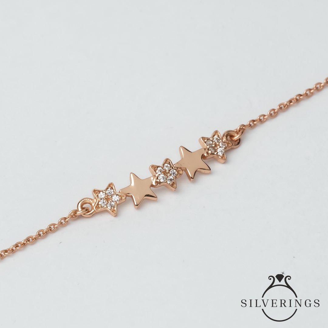 Starry Way Rose Gold Bracelet - Silverings