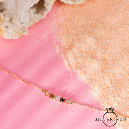 Starry Way Rose Gold Bracelet - Silverings