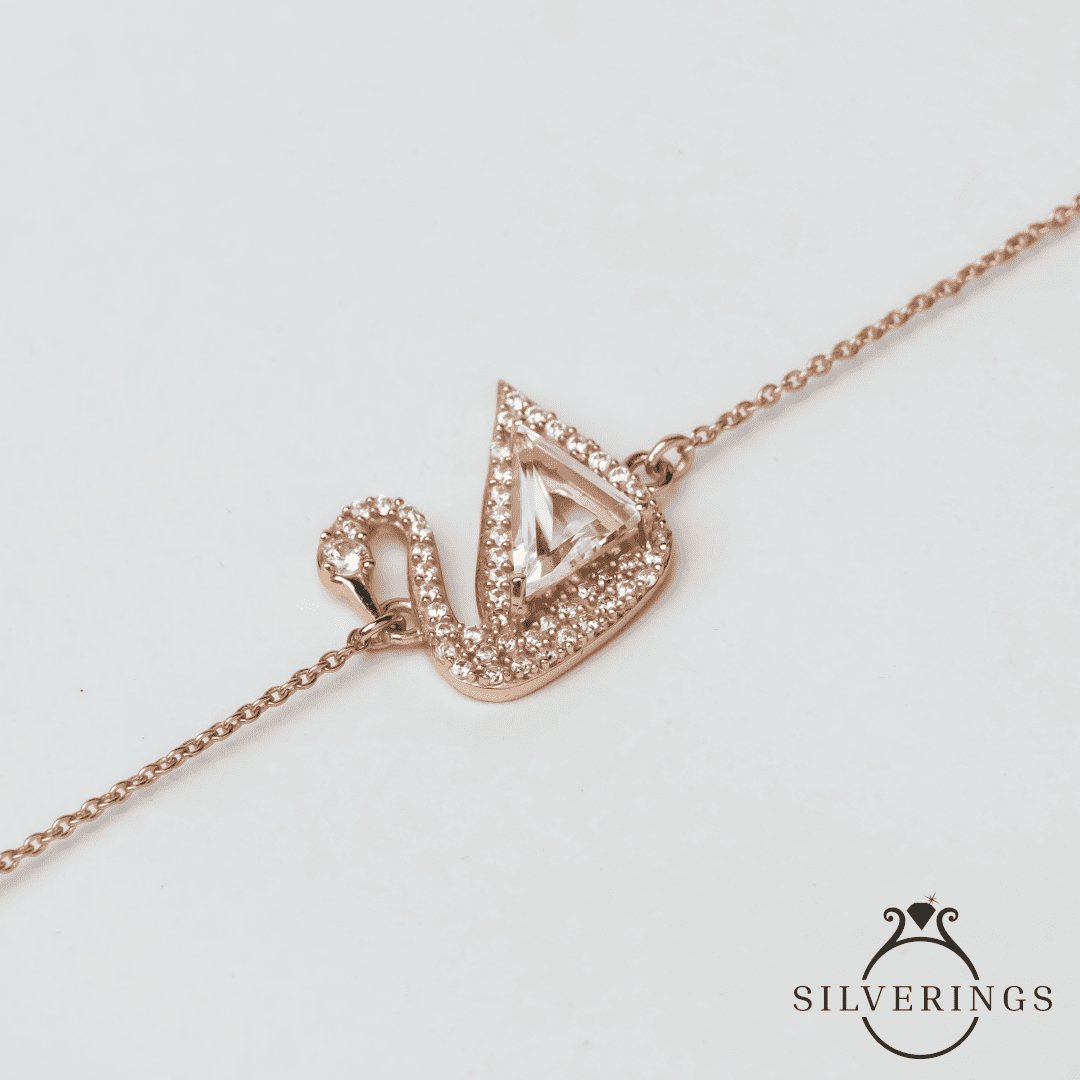 Swan Rose Gold Bracelet - Silverings