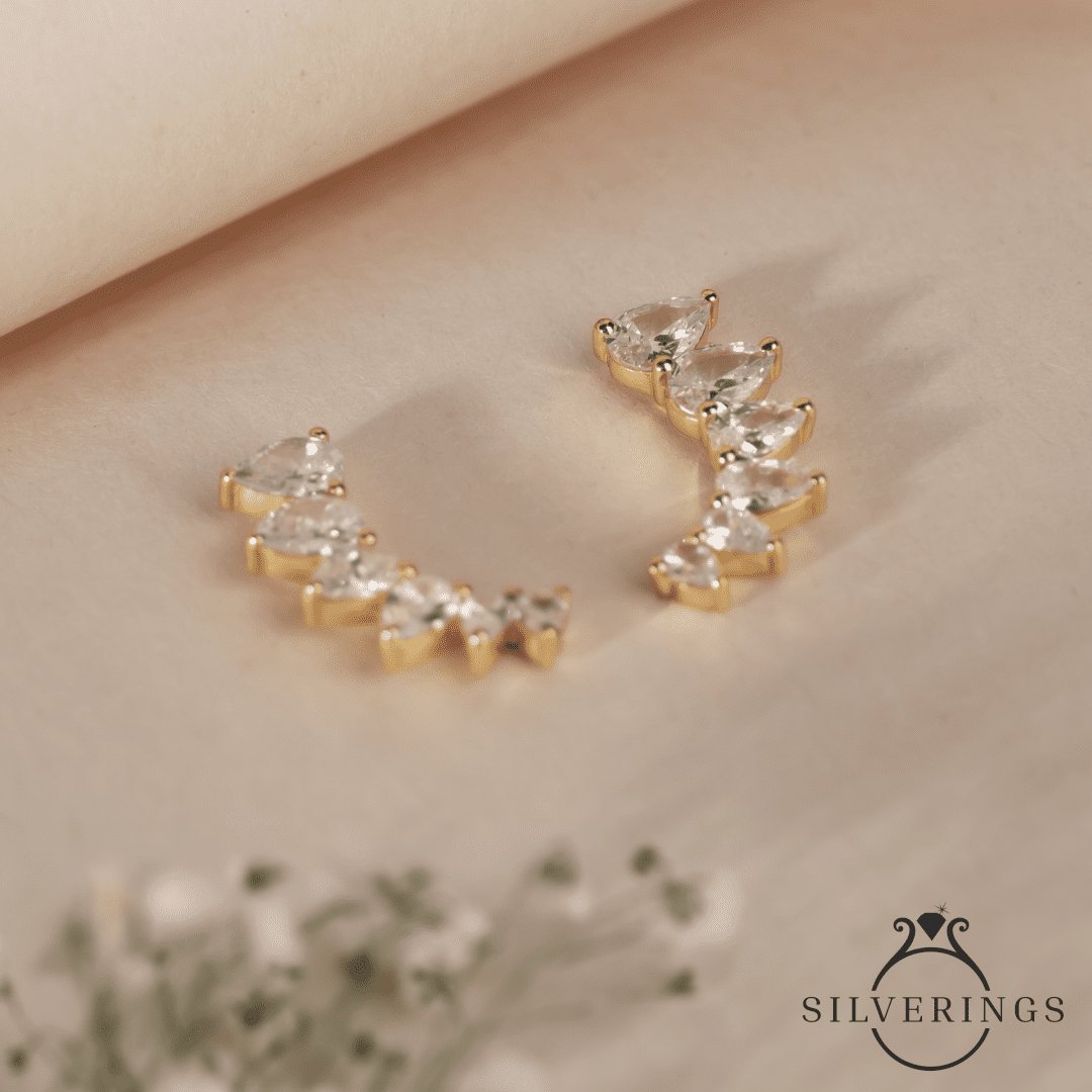 The Ultimate Solitaire Gold Earrings - Silverings