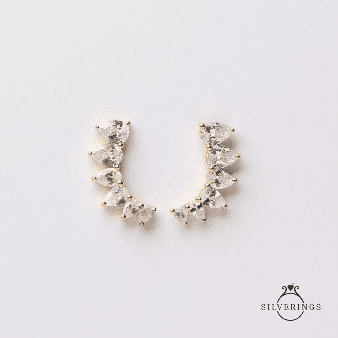 The Ultimate Solitaire Gold Earrings - Silverings