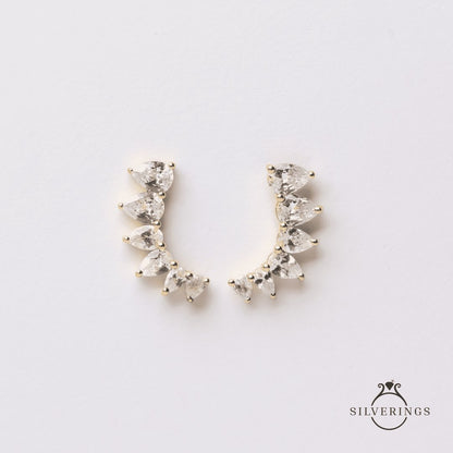 The Ultimate Solitaire Gold Earrings - Silverings