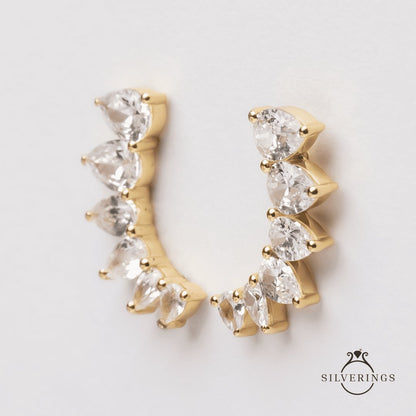 The Ultimate Solitaire Gold Earrings - Silverings