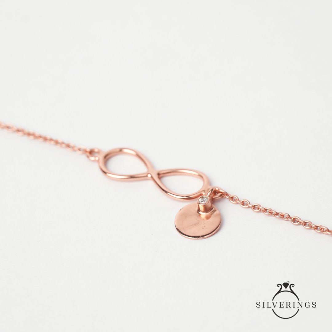 Until Forever Infinity Rose Gold Bracelet - Silverings